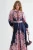 Gemarmerde Maxi-jurk met Riem en Paisley Print