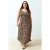 Trendyol Curve Dames Bruin Dierenprint Maxi Mouwloos Casual A-lijn Grote maten Jurk
