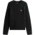 Tommy Jeans Heren-sweatshirt met badge en ronde hals (Zwart)