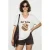 Oversized V-hals Geprinte T-shirt