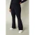 Base Level Curvy high waist flared tregging Allie donkerblauw