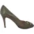 Gucci Holographic Crackle New Hollywood Horsebit Peep Toe Pumps in goudkleurig leer