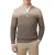 New Zealand trui bruin half zip gemeleerd