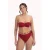 Cyell Design voorgevormde strapless bandeau bikinitop Femme Rouge donkerroze