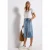 Street One Dames Denim rok met split in Blauw