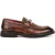 Justin Reess herenbeige leren visgraat-tweed loaferschoenen – Tristian
