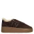 Manfield suède sneakers met plateauzool – donkerbruin
