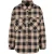Urban Classics Ladies Flanell Padded Overshirt Black/softtaupe