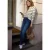 Shirt met lange mouwen en ronde hals in Loose Fit