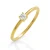 Orphelia ‘Solitaire’ Dames 925 Sterling Zilveren Ring – Goud ZR-7527/G