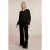 River Woods Buttoned Merino Wool Crew Neck Cardigan Black
