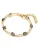 Lulu & Jane Armband  goudgeel / grijs