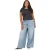 Brave Soul Dames/Dames Ringer Crew Hals Plus T-shirt (Houtskool/Korenbloem)