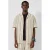 QS regular gestreept casual overhemd beige