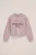 WE Fashion – Meisjes ballon T-shirt met print – Regular fit – Oudroze – Katoen –