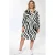 Gozzip blousejurk met zebraprint zwart