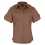 Premier Popeline blouse met korte mouwen / Gewoon werkoverhemd (Bruin)