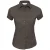 Russell Collection Dames/Dames stretch Easy-Care overhemd met korte mouwen (Chocolade)