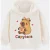TRENDYOLKIDS Meisjes Ecru Effen Lang, Regular fit Sweatshirts