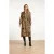 Smashed Lemon Zwart en goud grafische geprint midi jurk met kraag |