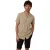 Threadbare Heren Borduuroverhemd met Korte Mouwen (Stone)