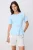 TRENDYOLMİLLA Dames Blauw Effen Kort Peplum Blouses