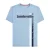 Lambretta Heren SS25 Racing Stripe Big & Tall T-Shirt (Hemelsblauw)