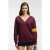 Sweatshirt met V-hals en colour blocking