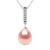 BARETTE zoetwater parel sieraden 9-10 mm Roze 925