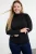 Trendyol Curve Dames Zwart Effen Lang Getailleerd Grote maten Blouses