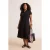Trendyol Curve Dames Zwart Effen Midi Kort Casual A-lijn Grote maten Jurk
