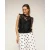 Semitransparante kantentop met elastische taille