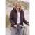 Gewatteerd jack met capuchon en twill-details
