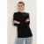 Trendyol Modest Dames Zwart Effen Lang Oversized Modest T-shirt