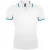 SOLS Heren Pasadena getipt korte mouw Pique Polo Shirt (Wit/Aqua Blauw)