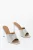 ALLEN Open Teen Muiltjes met Strass 10 cm in Grijs