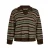 Zizzi Plus Size gebreide gestreepte trui met wol – groen