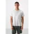 Heren T-shirt met ronde hals in effen vogel-ogenprint