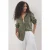 TRENDYOLMİLLA Dames Kaki Effen Lang Regular fit Overhemden