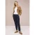 Street One Dames Casual fit chino’s in een zachte stof in Blauw