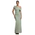 Asymmetrische Plissé Jurk Bardot Dames Goddiva Maxi