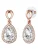 Lulu & Jane Oorbellen  rose-goud / transparant