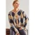 Geometrische Gebreide Knopen-up Korte Cardigan