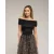 Gebreide top met lurex en een boothals