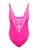 GUESS Badpak ‘VIOLET’  neonroze / wit