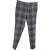 Moncler geruite slim-fit broek met middelhoge taille in grijze wol