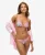 Triangelbikinitop met Koordjes Roze