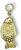 Bonnie Studios Oorbellen Dames Big Fish Gold Pendant, Kleur: Goudkleurig