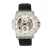 Reign Commodus automatisch skelet horloge met leren band