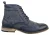Klassieke Tweed Oxford-enkellaarzen voor heren in marineblauw leer